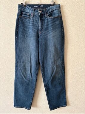 Old Navy High-Rise OG Loose Secret-Smooth Pockets Straight-Leg Jeans Size 4